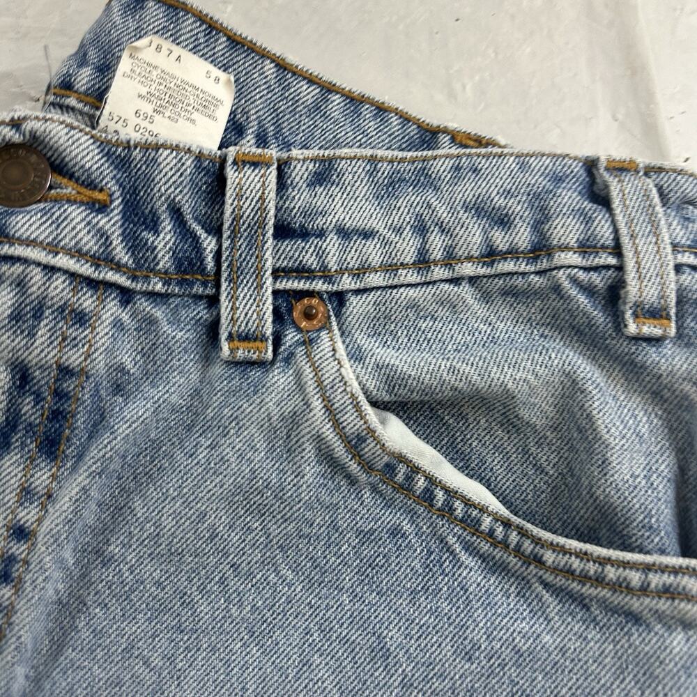 Vintage Levis Jeans Mens 34x34 Blue 555 Relaxed Straight Fit Denim Pants USA 90s - Picture 3 of 10